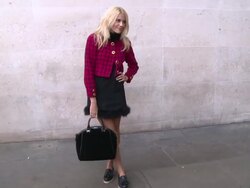 Pixie Lott at Celebrity Video Sightings at BBC Radio on January 10, 2014 Stock Footage