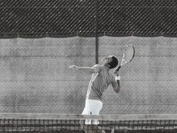 HD Super Slow-Mo: Tennis Player Kicking Dust Off The Ball Stock Footage