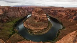 Time-Lapse shot of Horseshoe Bend in the Colorado River Stock Footage