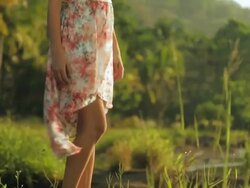 Young woman enjoying at forest, Kerala, India Stock Footage