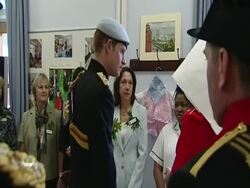 Prince Harry visits the Royal Hospital Chelsea News Clip