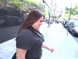 Brooke Elliott at the 'Good Day New York' studio Stock Footage