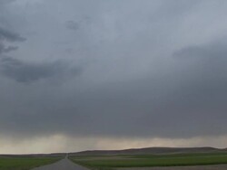 Lightning flash across the sky and striking ground, very bright spectacular lightning. Stock Footage