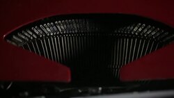 Hand printing on old typewriter Stock Footage