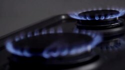 gas kitchen stove Stock Footage