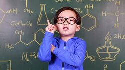 Child Learning chemistry Stock Footage