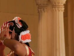 Bharatanatyam dancer performing in the palace, Ballabgarh, Haryana, India Stock Footage