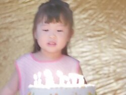 Birthday of the little girl Stock Footage