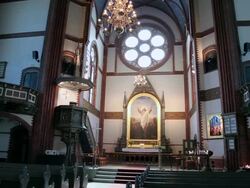 Arendal, interior view of the Trinity church Stock Footage
