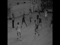 CAN956 BASKETBALL GAME IN CZECHOSLVAKIA News Clip