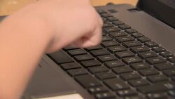 Anonymous Laptop Use - Caucasian Young Girl Hands News Clip