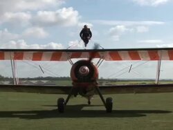 The Shortest Wing Walker In The World Stock Footage