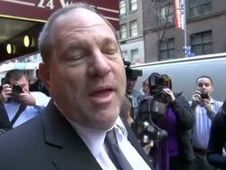 Harvey Weinstein at Harvey Weinstein's Giants Super Bowl Pep Rally in New York on 2/1/2012 (Footage by WireImage Video/Getty Images Entertainment Video) Stock Footage