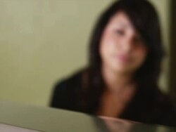 CU PAN SELECTIVE FOCUS Young woman paying for coffee in cafe Provo, Utah, USA Stock Footage