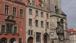 Town Hall & Old Town Square, Prague, Czech Republic, Europe Stock Footage