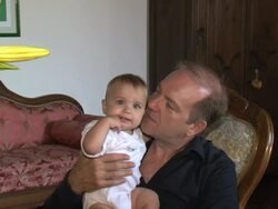 Father and baby daughter Stock Footage