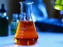 Scientist working in laboratory with laptop Stock Footage
