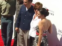 Rachel DiPaola, Jay Ward & Steve Wadsworth at the Disney/Pixar Celebrates the Launch of the World of Cars Online at Burbank CA. (Footage by WireImage Video/GettyImages) Stock Footage