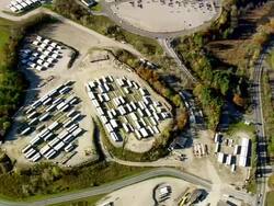 WS AERIAL ZI View of Pittsfield city / Massachusetts, United States Stock Footage