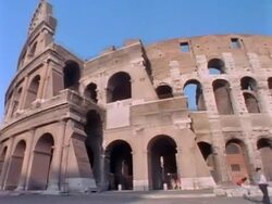 Coliseum Exterior #3 Stock Footage