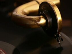Victrola- Static Tone Arm Stock Footage