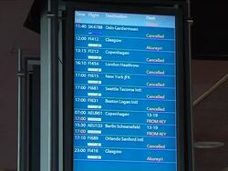 Sudden change in wind sends ash towards capital, closing airports News Clip