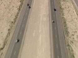 WS AERIAL View of Route 15 near san Bernardino and old Route 66 / California, United States Stock Footage