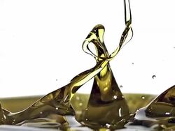 CU SLO MO Olives being fallen into olive oil / Vieux Pont, Normandy, France Stock Footage