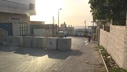 Palestinian children passing separation barrier News Clip