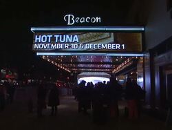 ATMOSPHERE: signage at The 6th Annual Stand Up For Heroes Presented by The New York Comedy Festival and The Bob Woodruff Foundation Stock Footage
