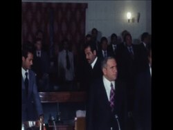 SYND 2 6 76 SOVIET PREMIER KOSYGIN MEETS SADDAM HUSSEIN News Clip