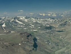 2010 AERIAL Gliders flying over mountaintops / Santiago de Chile, Gran Santiago, Chile Stock Footage