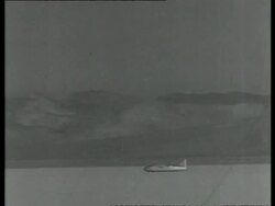 The racing automobile, Thunderbolt; made from British steel, UK 1939 Stock Footage