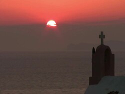 Santorini, Greece, Sunset Time Lapse Stock Footage