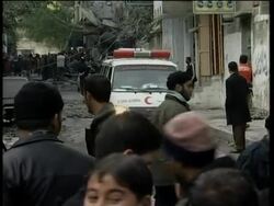 GRAPHIC Aftermath of airstrike, three children killed, funerals News Clip