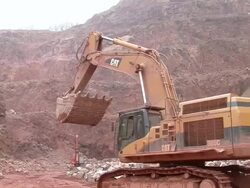 MS Machinery at quarry / Taben-Rodt, Rhineland-Palatinate, Germany Stock Footage