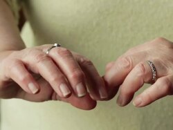 Arthritic hands Stock Footage