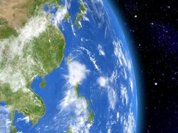 Asia from space Stock Footage