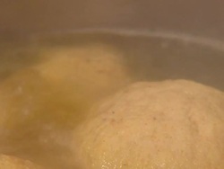 Matzo Ball Soup Boil Stock Footage
