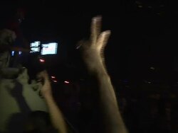 Anti-Morsi supporters protest at night News Clip