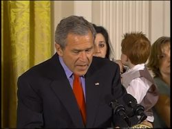 Bush and others comment on stem cell research debate News Clip