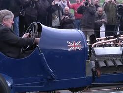 1922 15- mph 'Bluebird' Gets Restarted Up News Clip