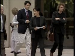 Falun Gong protestor in court after  protest against President Hu News Clip