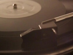 Close-up of a record player and the needle. - Model Released - 1920x1080 - HD Stock Footage