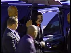 Jackson arrives for trial, fans outside News Clip