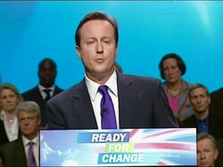 David Cameron speech to the Conservative Party Conference 2009 Stock Footage