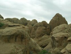 View of the sandstone rock layers. Stock Footage