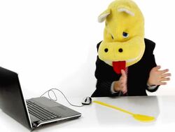 Hippo Businessman Stock Footage