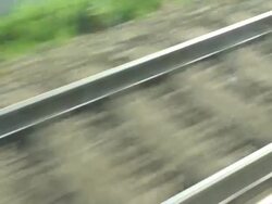 MS POV Shot of railway track / Munich, Bavaria, Germany Stock Footage