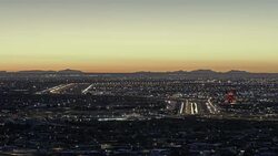 El Paso TX and Ciudad de Juarez Chijuajua sunrise Stock Footage